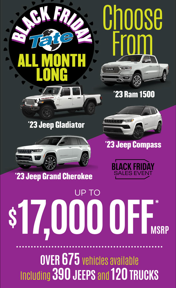 New Vehicle Specials | Tate Chrysler Jeep Dodge Frederick